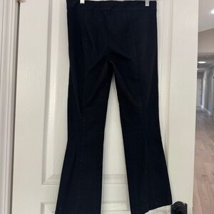 The Row Black Elastic Waist Pull On Back Seam Slim Leggings l Size S